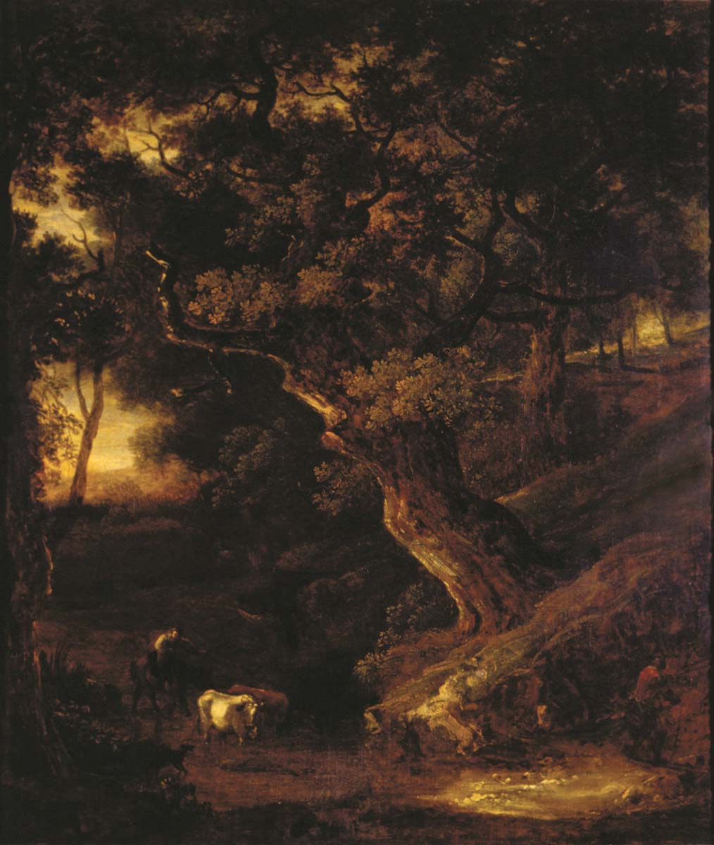 Paisagem com vacas e figura humana Thomas Gainsborough (17271788) Londres Óleo sobre tela 90,0 x 77,5 cm.