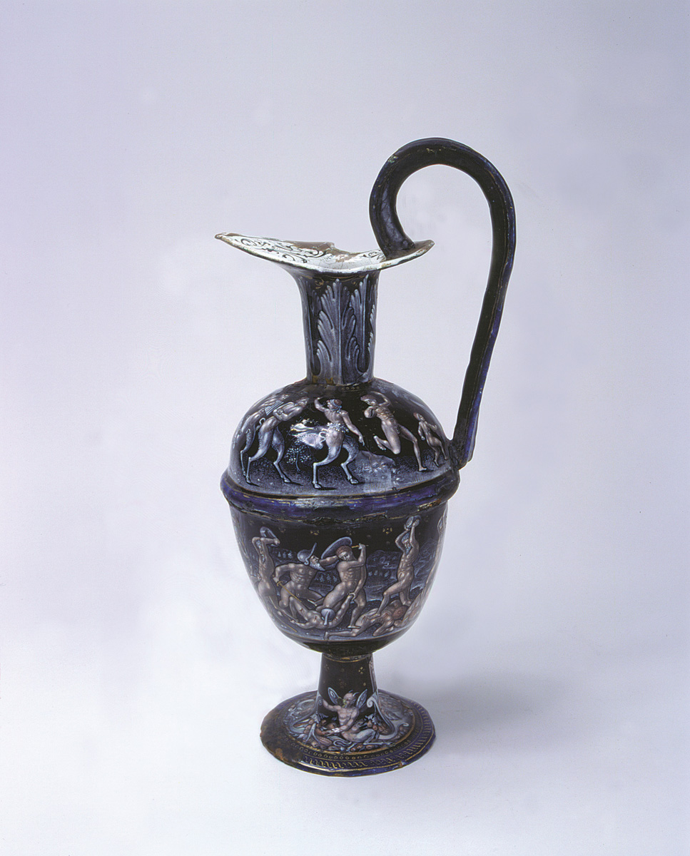 Jarro Pierre Reymond (c. 1513 - 1584) Limoges 1560-1570 Metal esmaltado (grisaille) 31,0 x 13,0 x 15,0 cm